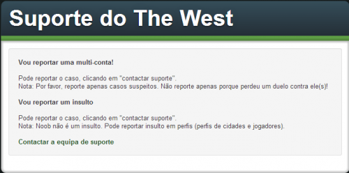 Suporte - Wiki The-West PT